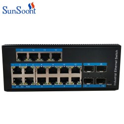 16-port 10//100/1000BASE-TX+4G SFP Industrial Ethernet Switc