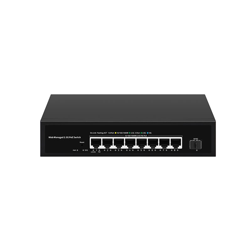 8-Port 2.5G and 1-Port 10G SFP+ Web Managed PoE Switch