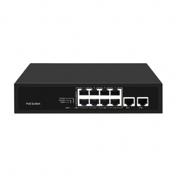 8-Port 100Mbps and 2-Port Gigabit PoE Switch